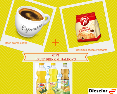 Coffee espresso + mini croissa