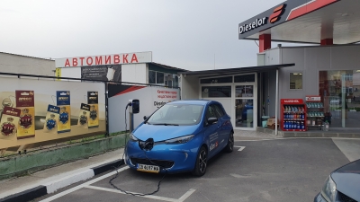 New charging station for electric cars at Dieselor’s petrol station in Trakiya, Plovdiv