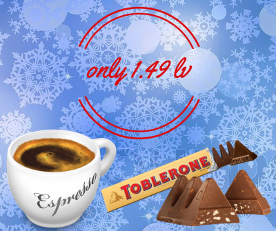 Espresso coffee+Toblerone from