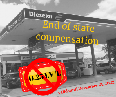 End of state compensation BGN 0.25/ l