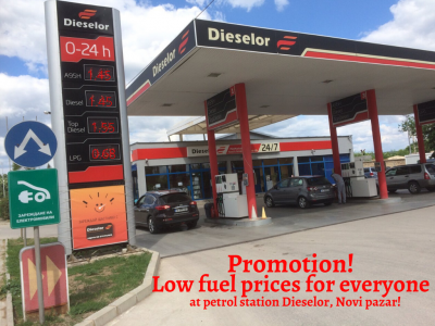 Low prices for everyone in petrol station Dieseor, Novi pazar