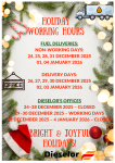 Holiday Working Hours – Christmas and New Year