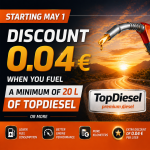 Save with every refill – €0.04 discount on TopDiesel